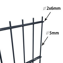 Powder Coated Green Color Double Wire 656 Mesh Security Fence